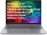 Lenovo ThinkBook 16 G6 16" FHD+ Laptop Computer, 13th Gen Intel 10-Core i5-1335U (Beat i7-1270P), 16GB DDR5 RAM, 1TB PCIe SSD, WiFi 6, Bluetooth 5.1, Fingerprint Reader, Windows 11 Pro, Tilsiy Cable